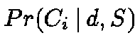 $Pr(C_i \,\vert\,d, S)$