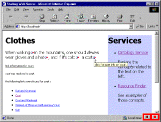 Figure 3c: Some of the clothing terms have 'a suitable number' of links added.
