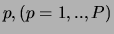 $p, (p = 1, .., P)$