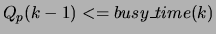 $ Q_{p}(k-1) <= busy\_time(k)$