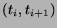 $(t_i,t_{i+1})$