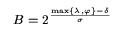 formula for B