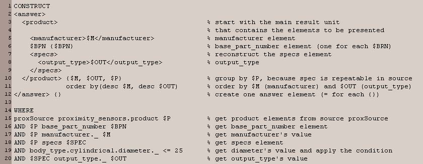 Figure 5 - XMAS Query