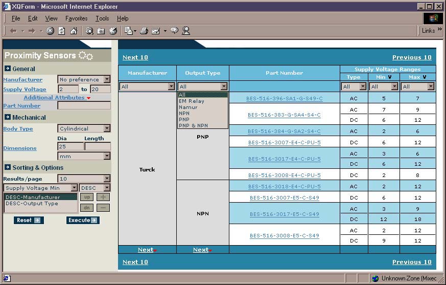 Figure 2 - XQForms-generated forms and reports