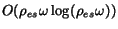 $O(\rho_{es}\omega \log (\rho_{es}\omega))$