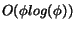 $O(\phi log(\phi))$