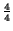 $\frac{4}{4}$