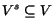 $V^s \subseteq V$