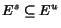 $E^s \subseteq E^u$