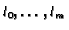 ${l_0, \ldots,
l_m}$