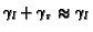 $\gamma_l + \gamma_s
\approx \gamma_l$