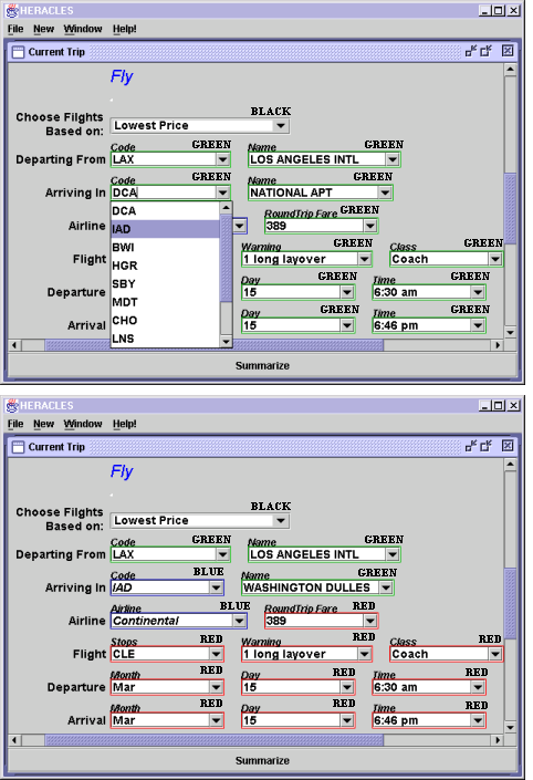 Slot Colors Show the Processing Status and where the Information Came From