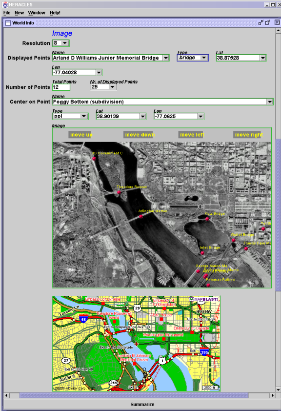 Integrated Satellite Image, Points of Interest, and Map