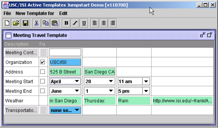 User Interface Based on the Spreadsheet Metaphor
