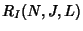 $ R_I(N,J,L)$