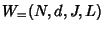 $ W_{=}(N,d,J,L)$