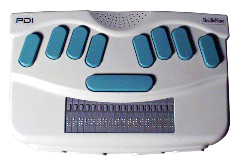 Figure 3: The BrailleNote device, a note-taker with braille-based input and output capabilities