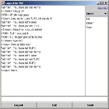 Screenshot of the Chat RJFC application