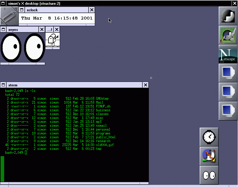 Screenshot showing mouse lag in VNC
