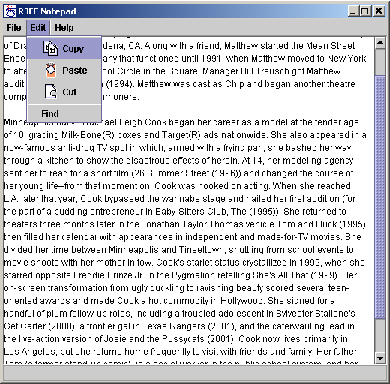 Screenshot of a Notepad RJFC application
