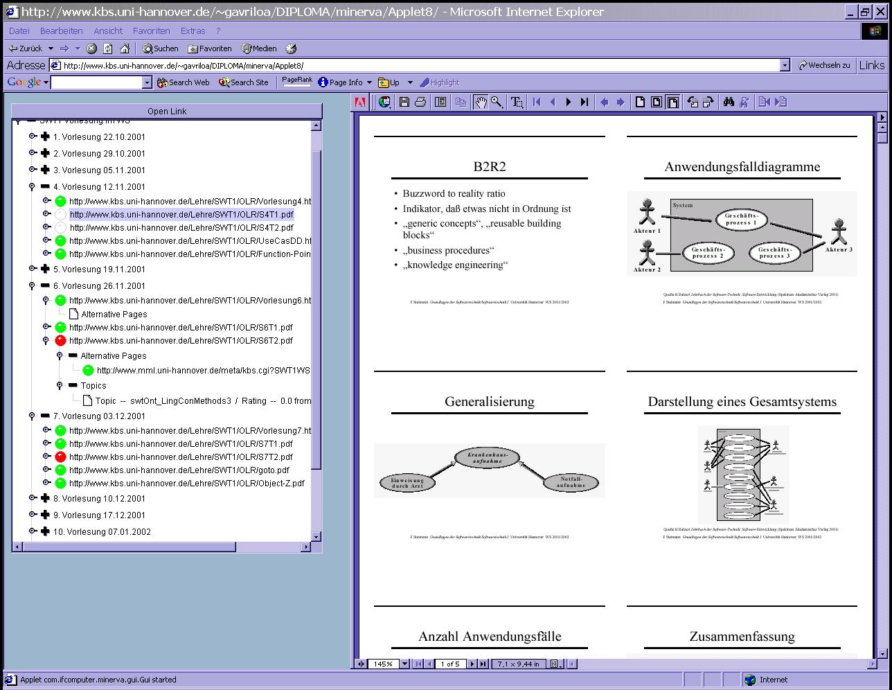 The user interface