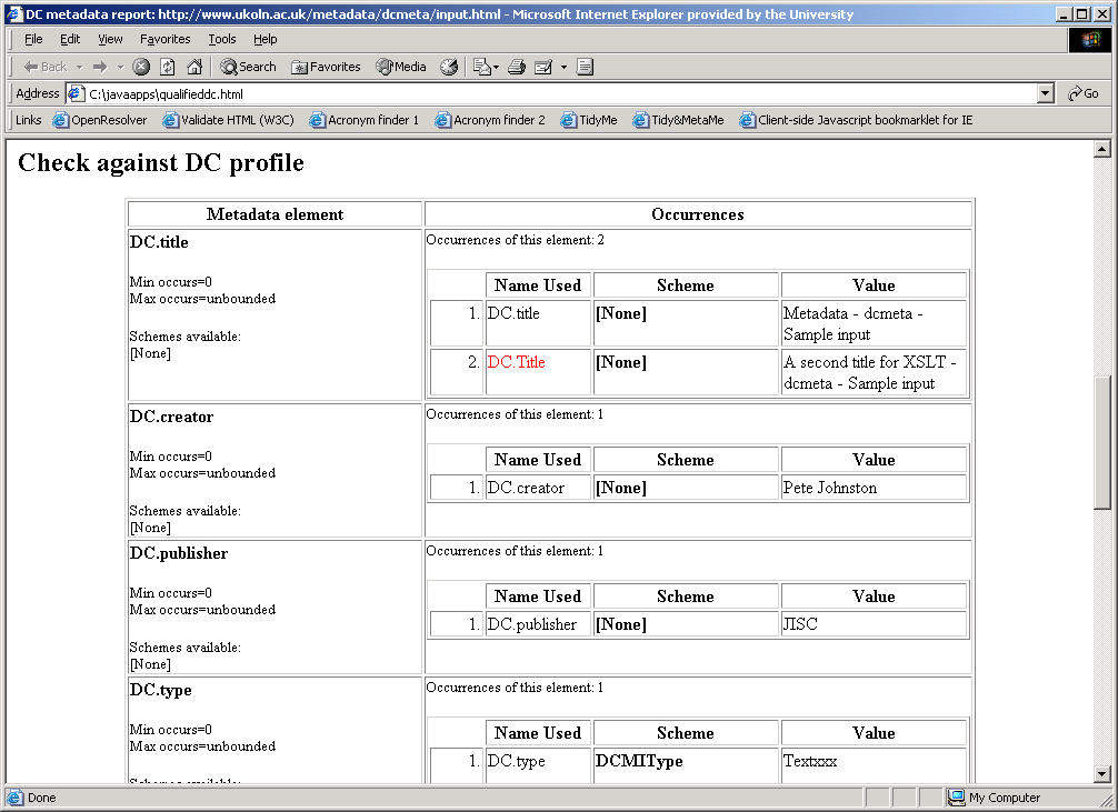 dcmeta validation report