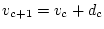 $v_{c+1} = v_c + d_c$