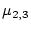 $\mu_{2,3}$