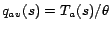 $ q_{av}(s)= T_a(s)/\theta$