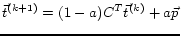 $ \vec{t}^{(k+1)}=(1-a)C^T\vec{t}^{(k)} + a\vec{p}$