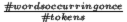 \frac{number words
occurring once}{number tokens}