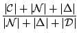 $\displaystyle {\frac{{\vert\ensuremath{\mathcal{C}}\vert + \vert\ensuremath{\ma... ...}}\vert + \vert\ensuremath{\Delta}\vert + \vert\ensuremath{\mathcal{D}}\vert}}}$