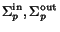 $\Sigma^{\rm in}_p,\Sigma^{\rm out}_p$