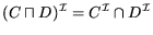 $ (C \sqcap D)^\mathcal{I} = C^\mathcal{I} \cap D^\mathcal{I}$