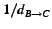 $1/d_{B\rightarrow C}$