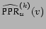 $ \widehat{\mbox{PPR}}_u^{(k)} (v)$