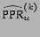 $ \widehat{\mbox{PPR}}_u^{(k)}$