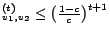 $ ^{(t)}_{v_1,v_2} \le \left({1-c \over c}\right)^{t+1}$