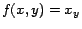 $ f(x,y)=x_y$