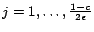 $ j= 1, \ldots, \frac{1-c}{2\epsilon}$