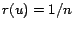 $ r (u) = 1/n$