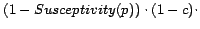 $(1 - Susceptivity(p)) \cdot (1-c) \cdot$