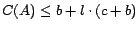 $C(A) \leq b+l \cdot (c+b)$