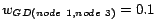 $w_{GD(node\mbox{ }1,node\mbox{ }3)}=0.1$