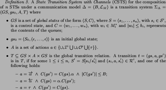 State Transition System with Channels