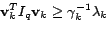 \begin{eqnarray*}
\mathbf{v}^TI_q\mathbf{v} \geq \mathbf{v}^TI_p^{1/2}M^{-1}
I_p^{1/2}\mathbf{v}, ~\forall \mathbf{v} \in \mathbf{R}^d\;,
\end{eqnarray*}