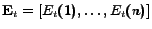 $ \mathbf{E}_t = [E_t(1),\dots,E_t(n)]$