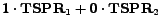 $\displaystyle 1\cdot\mathbf{TSPR}_1 + 0\cdot\mathbf{TSPR}_2$