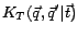 $K_T(\vec q, \vec q^\prime \vert \vec t)$