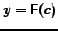 $y={\sf F}(c)$